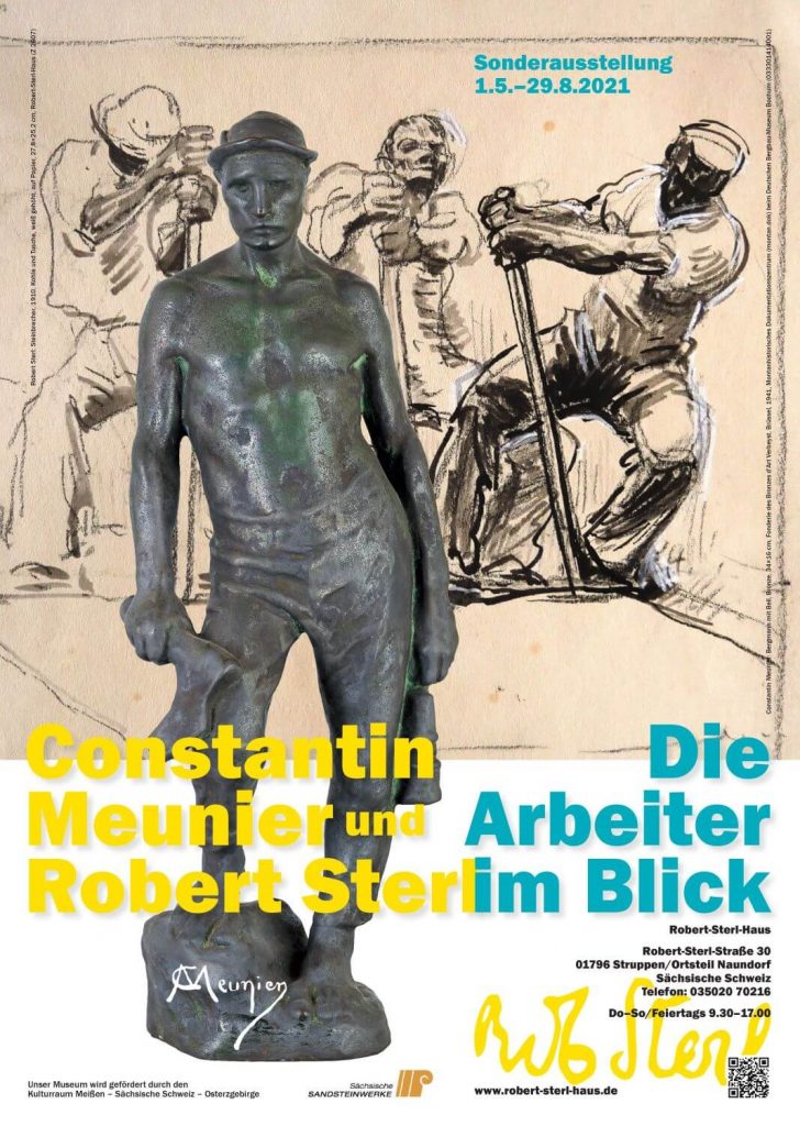 Plakat zur Ausstellung: Constantin Meunier und Robert Sterl - Die Arbeiter im Blick